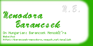 menodora barancsek business card